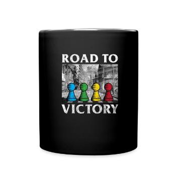 Brettspiele Road to Victory - Tasse einfarbig - Schwarz - Vorne
