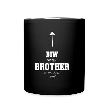 How the best brother of the world looks - Full Colour Mug - black - Front