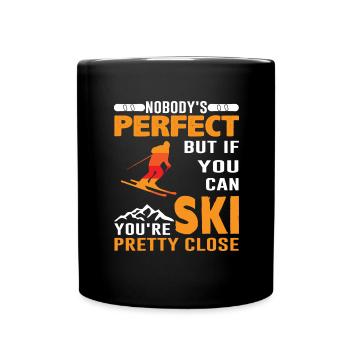 Ski parfait - ski, hiver, cadeau - Mug uni - noir - Devant