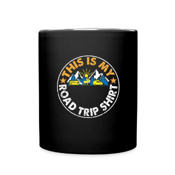 Chemise My road trip - camping, camping-car - Mug uni - noir - Devant