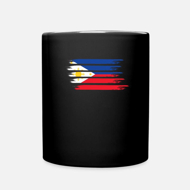 Philippinen Flagge - Tasse einfarbig - Schwarz