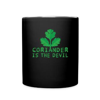 Coriander is the devil - coriander - Full Colour Mug - black - Front