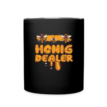 Honigdealer - Honig, Imker, Bienen - Tasse einfarbig - Schwarz - Vorne