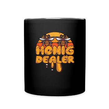 Honigdealer - Honig, Imker, Bienen - Tasse einfarbig - Schwarz - Vorne