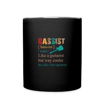 Bassist - guitar, bass - Full Colour Mug - black - Front