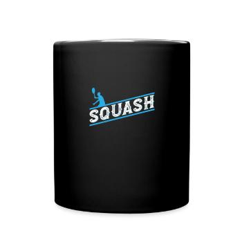 Squash, Badminton, Federball, Court - Tasse einfarbig - Schwarz - Vorne