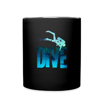 Plongée - plongée, plongeurs, plongée en apnée - Mug uni - noir - Devant