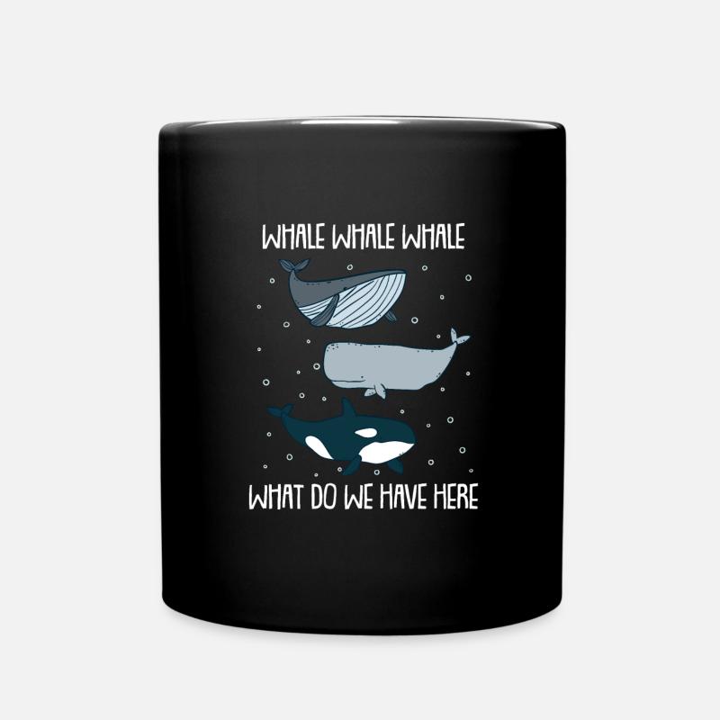 Baleines Cachalots baleines tueuses baleines bleues - Mug uni - noir