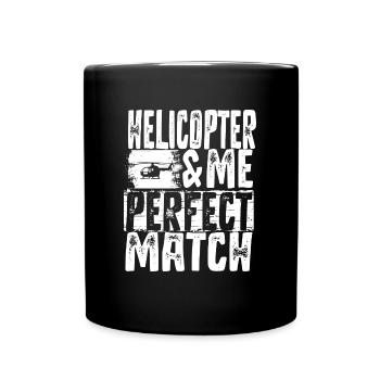 Helikopterpilot*innen - Tasse einfarbig - Schwarz - Vorne