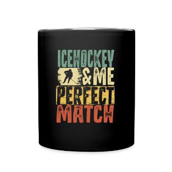 hockey sur glace - Mug uni - noir - Devant
