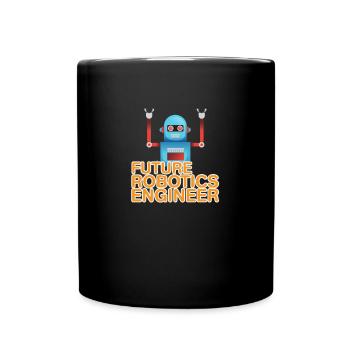 Future robotics engineer - Roboter - Tasse einfarbig - Schwarz - Vorne