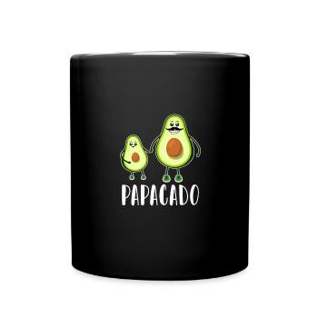 Papacado - Geburt Daddy Avocado - Tasse einfarbig - Schwarz - Vorne