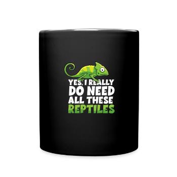 Need all reptiles - snakes - Full Colour Mug - black - Front