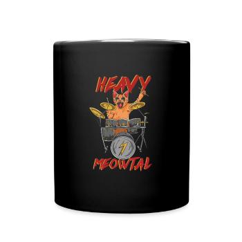 Heavy Meowtal - Chat de métal lourd - Mug uni - noir - Devant