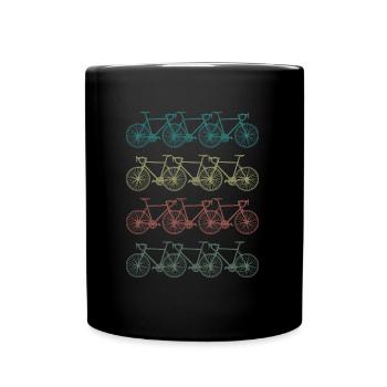 Fahrrad - Tasse einfarbig - Schwarz - Vorne