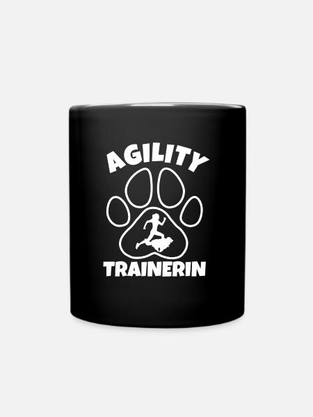Agility Trainerin - Tasse einfarbig - Schwarz