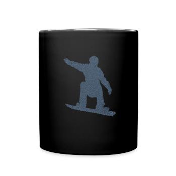 Snowboarder Geschenkideen Snowboard - Tasse einfarbig - Schwarz - Vorne
