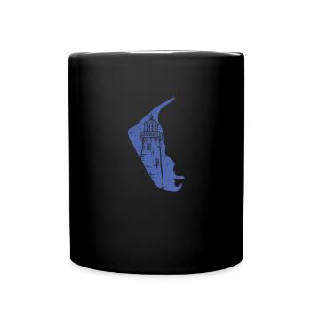 Amrum Île de la mer du Nord grunge - Mug uni - noir - Devant