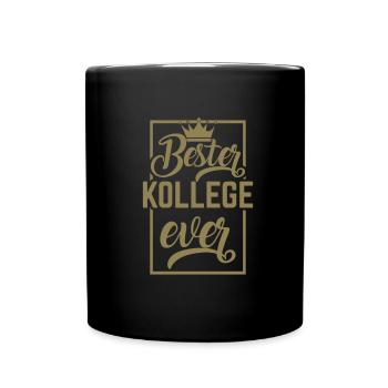 Bester Kollege Ever - Tasse einfarbig - Schwarz - Vorne