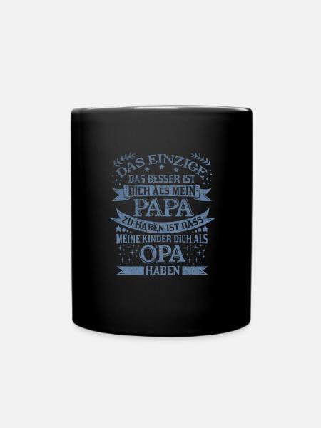 Tolles T-Shirt für Opa und Großvater mit Stolz - Tasse einfarbig - Schwarz