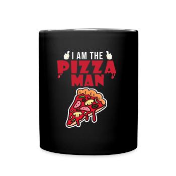 i am the pizza man food - Full Colour Mug - black - Front
