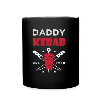 daddy kebab gift dad chef best kebab - Full Colour Mug - black - Front
