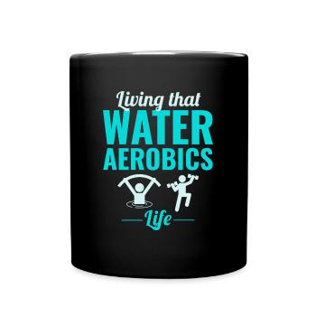 Wassergymnastik Aquatische Fitness Aqua Exercise - Tasse einfarbig - Schwarz - Vorne