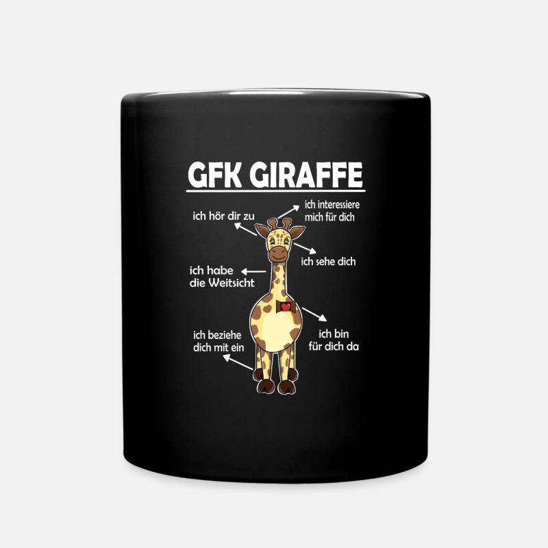 Gfk Kommunikation Giraffe Zoo Giraffensprache - Tasse einfarbig - Schwarz