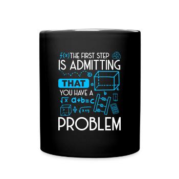 Problème drôle Le moindre mal - Mug uni - noir - Devant