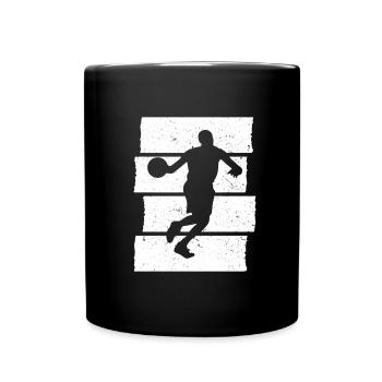 Basketteur de basket-ball Sunset - Mug uni - noir - Devant