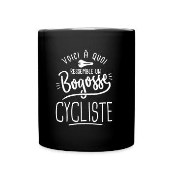 Bogosse cycliste vélo velo vélos velos - Mug uni - noir - Devant