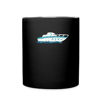 Motorboot Design für Motorbootfahrer - Tasse einfarbig - Schwarz - Vorne