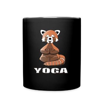 Yoga Zen Panda - Tasse einfarbig - Schwarz - Vorne