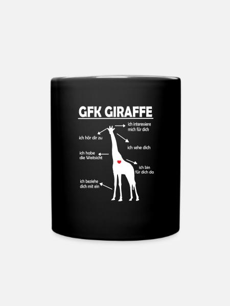 Gewaltfreie Kommunikation GFK - Tasse einfarbig - Schwarz