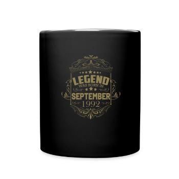 A legend was born in September 1992 - Full Colour Mug - black - Front
