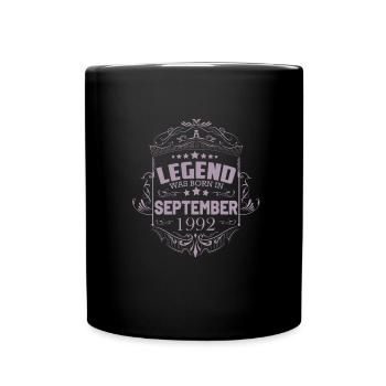 A legend was born in September 1992 - Full Colour Mug - black - Front