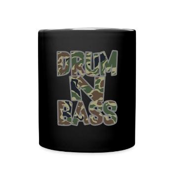 Drum n Bass DNB Camo Rework - Tasse einfarbig - Schwarz - Vorne