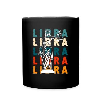 Waage Konstellation - Tasse einfarbig - Schwarz - Vorne