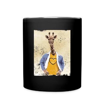 Giraffe Gfk gewaltfreie Kommunikation - Tasse einfarbig - Schwarz - Vorne