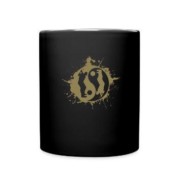 Golf Golfer Golfing Yin Yan Japanese Symbol - Full Colour Mug - black - Front