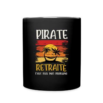 pirate retraité - Mug uni - noir - Devant