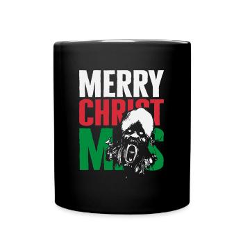 Merry Christmas - Horror Santa Design - Full Colour Mug - black - Front