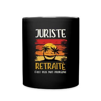 juriste retraité - Mug uni - noir - Devant