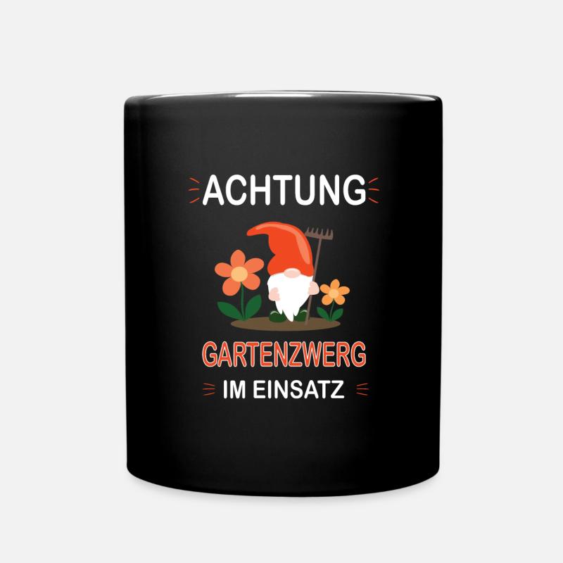 Gartenzwerg Garten Gärtner Zwerge Design - Tasse einfarbig - Schwarz