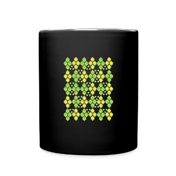 Geometrische abstrakte Kunst > geometrisches Quadrat colo - Tasse einfarbig - Schwarz - Vorne