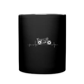 Florett RS 1976 Liebhaber Herzlinie Kreidler - Tasse einfarbig - Schwarz - Vorne