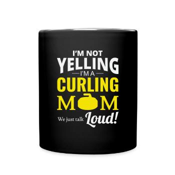 Curling Mom Winter Ice Sport Curler Mothers day - Full Colour Mug - black - Front