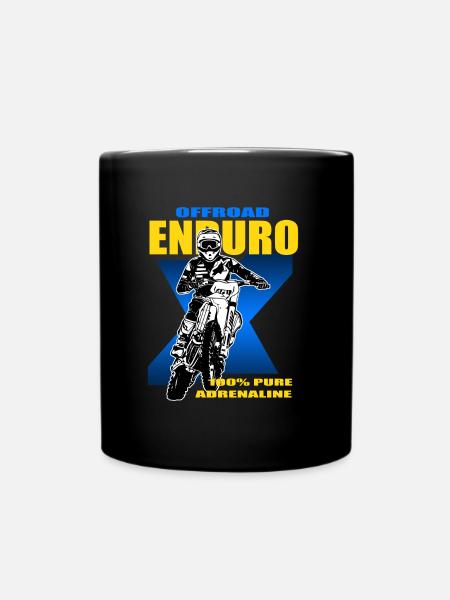 Enduro Offroad - Tasse einfarbig - Schwarz