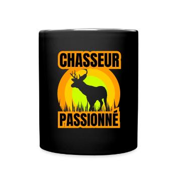 chasseur passionné - Mug uni - noir - Devant