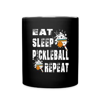 pickleball, t-shirt, - Full Colour Mug - black - Front